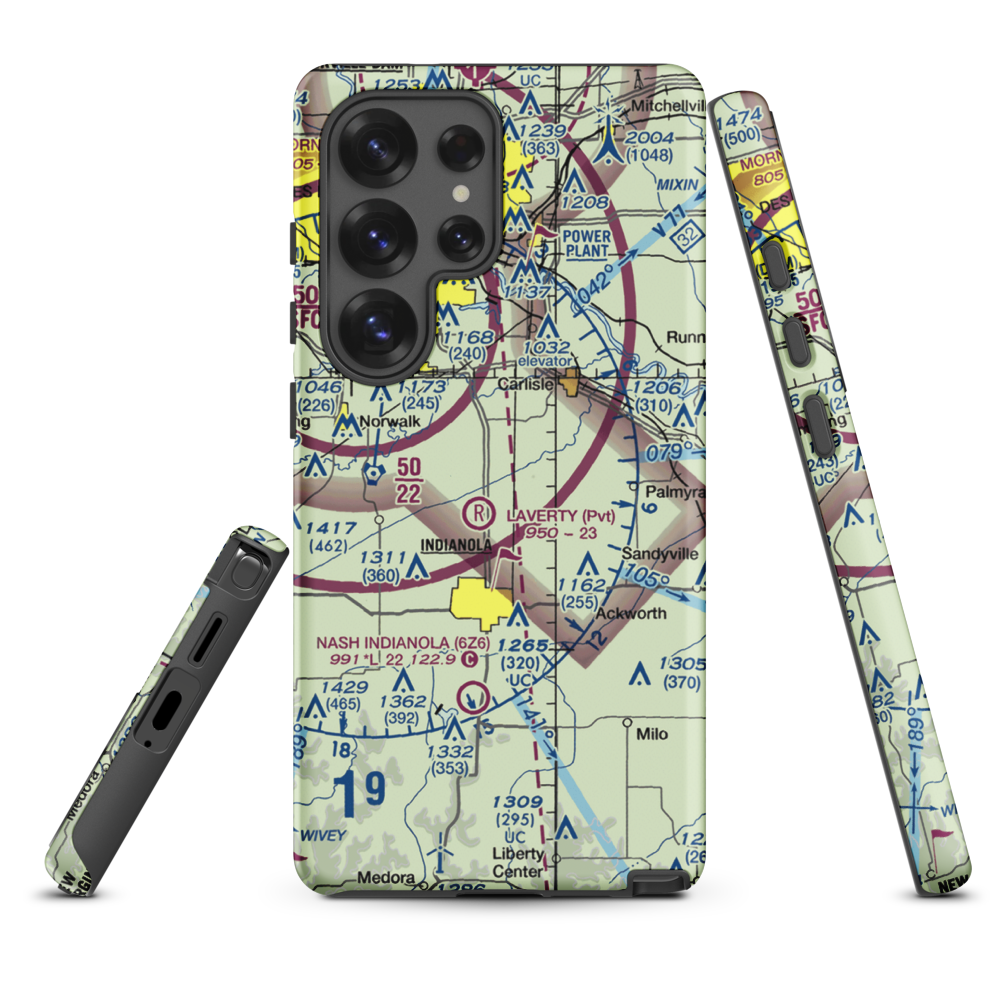 Tuinstra Airfield (IA85) VFR Sectional Samsung Phone Case Samsung Galaxy S25 Ultra model shown