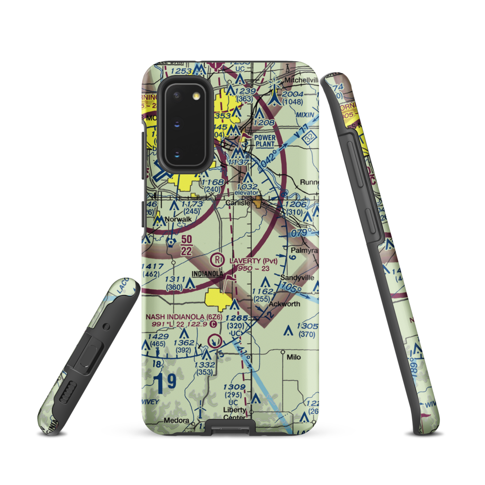 Tuinstra Airfield (IA85) VFR Sectional Samsung Phone Case Samsung Galaxy S20 model shown