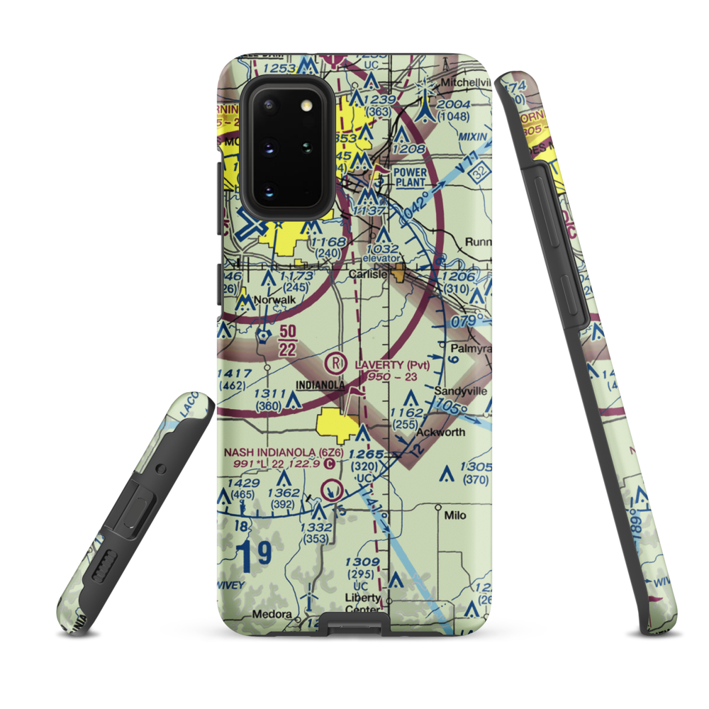 Tuinstra Airfield (IA85) VFR Sectional Samsung Phone Case Samsung Galaxy S20 Plus model shown