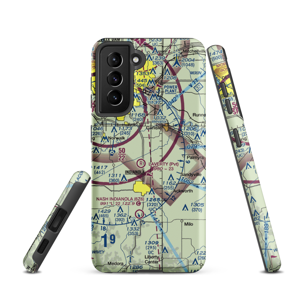 Tuinstra Airfield (IA85) VFR Sectional Samsung Phone Case Samsung Galaxy S21 model shown