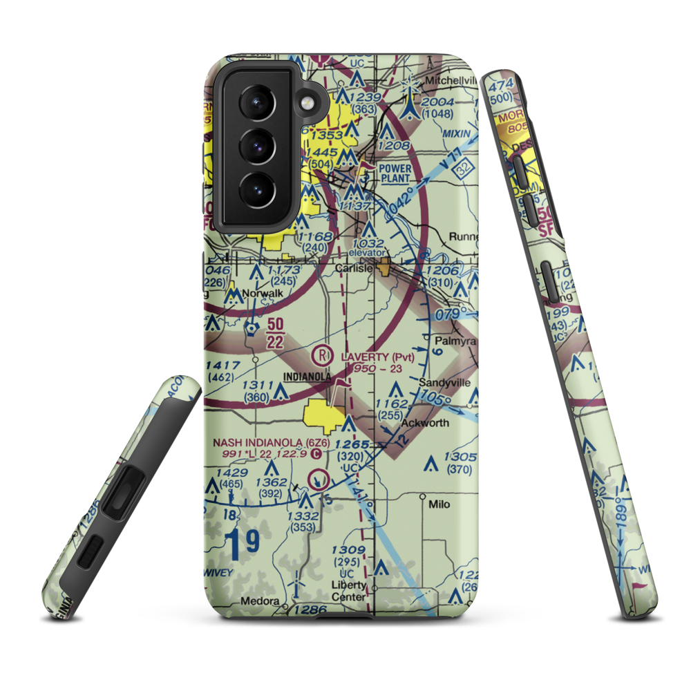 Tuinstra Airfield (IA85) VFR Sectional Samsung Phone Case Samsung Galaxy S21 Plus model shown