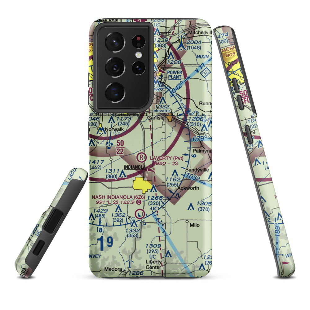 Tuinstra Airfield (IA85) VFR Sectional Samsung Phone Case Samsung Galaxy S21 Ultra model shown