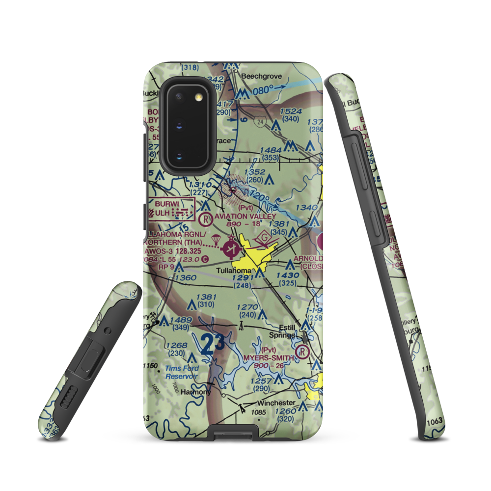 Tullahoma Regional Arpt/Wm Northern Field (THA) VFR Sectional Samsung Phone Case Samsung Galaxy S20 model shown