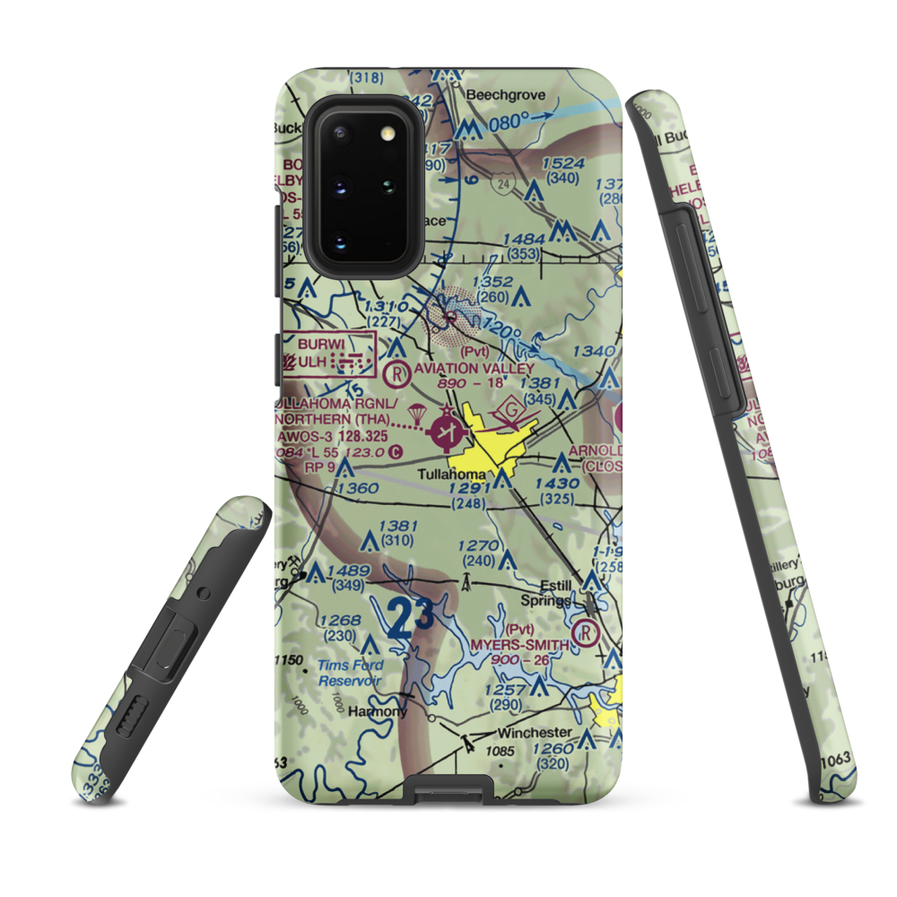 Tullahoma Regional Arpt/Wm Northern Field (THA) VFR Sectional Samsung Phone Case Samsung Galaxy S20 Plus model shown