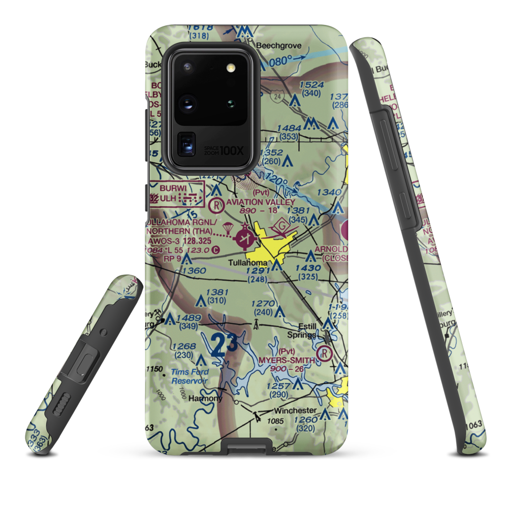 Tullahoma Regional Arpt/Wm Northern Field (THA) VFR Sectional Samsung Phone Case Samsung Galaxy S20 Ultra model shown