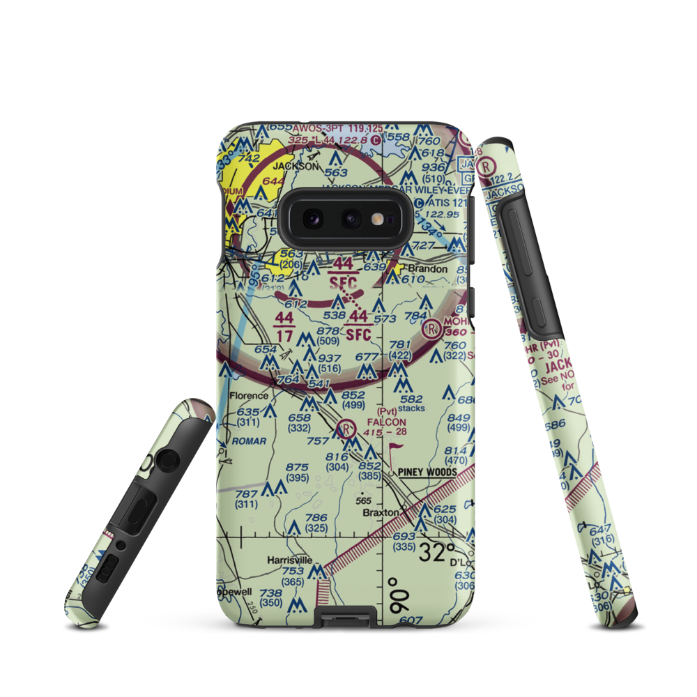 Tullos Field (MS58) VFR Sectional Samsung Phone Case Samsung Galaxy S10e model shown