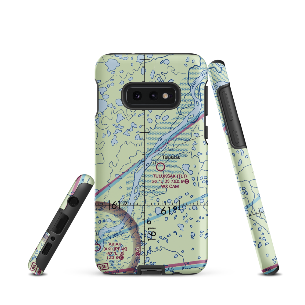 Tuluksak Airport (TLT) VFR Sectional Samsung Phone Case Samsung Galaxy S10e model shown