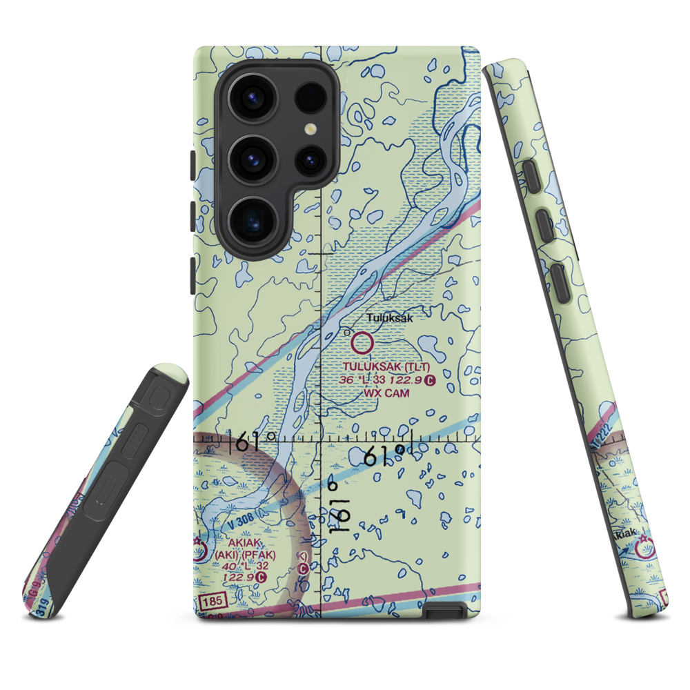 Tuluksak Airport (TLT) VFR Sectional Samsung Phone Case Samsung Galaxy S23 Ultra model shown