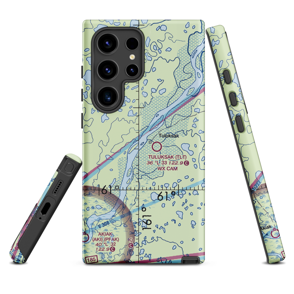 Tuluksak Airport (TLT) VFR Sectional Samsung Phone Case Samsung Galaxy S24 Ultra model shown