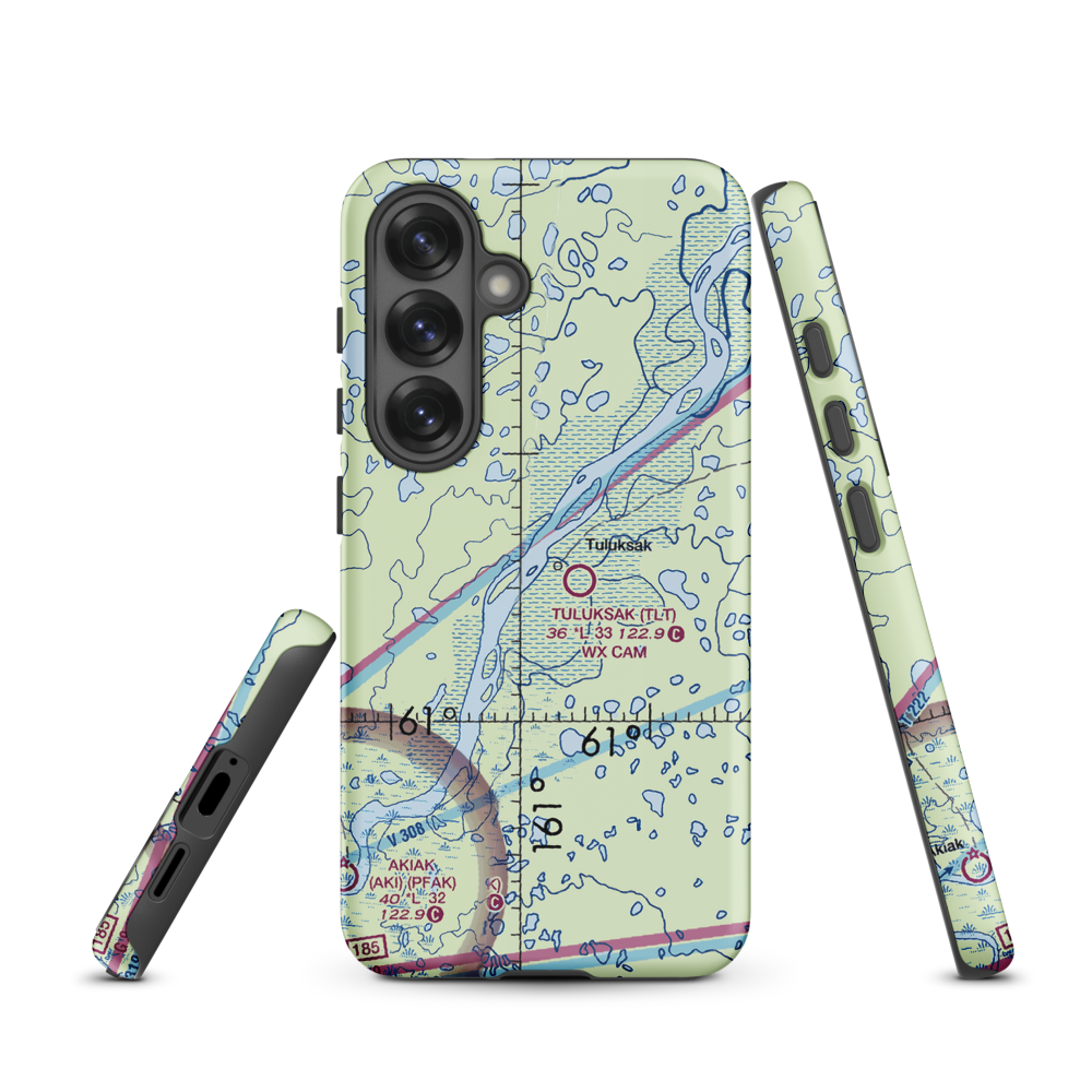 Tuluksak Airport (TLT) VFR Sectional Samsung Phone Case Samsung Galaxy S25 model shown
