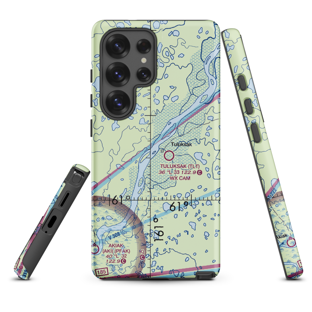 Tuluksak Airport (TLT) VFR Sectional Samsung Phone Case Samsung Galaxy S25 Ultra model shown