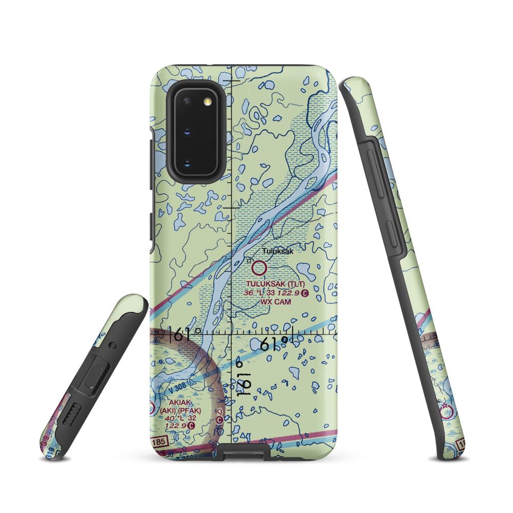 Tuluksak Airport (TLT) VFR Sectional Samsung Phone Case Samsung Galaxy S20 model shown