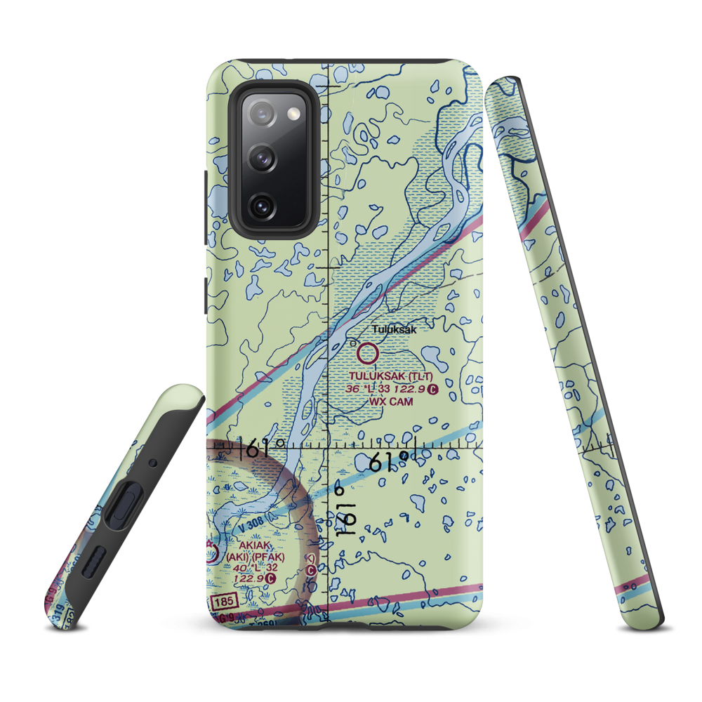 Tuluksak Airport (TLT) VFR Sectional Samsung Phone Case Samsung Galaxy S20 FE model shown