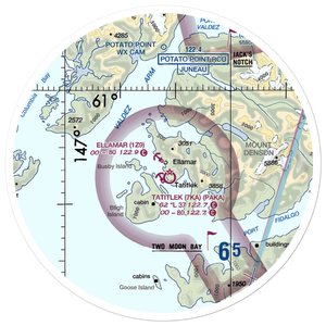 Ellamar Seaplane Base (1Z9) VFR Sectional Sticker (30 mile)