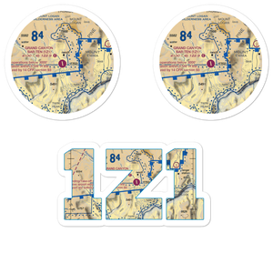 Grand Canyon Bar Ten Airstrip (1Z1) VFR Sectional Sticker Pack