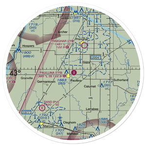 Paullina Municipal Airport (1Y9) VFR Sectional Sticker (30 mile)