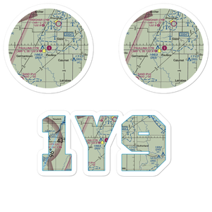 Paullina Municipal Airport (1Y9) VFR Sectional Sticker Pack