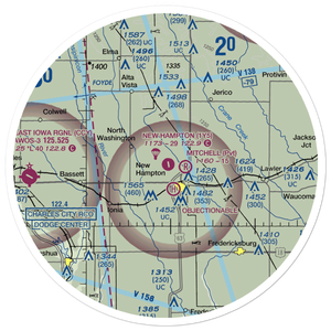 New Hampton Municipal Airport (1Y5) VFR Sectional Sticker (30 mile)