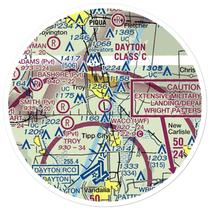 Waco Field (1WF) VFR Sectional Sticker (20 mile)