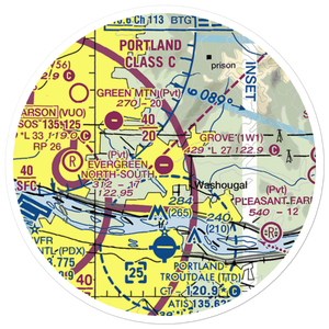 Grove Field (1W1) VFR Sectional Sticker (20 mile)