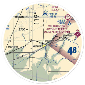 J-Z Airport (1W0) VFR Sectional Sticker (20 mile)