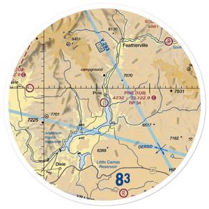 Pine Airport (1U9) VFR Sectional Sticker (30 mile)