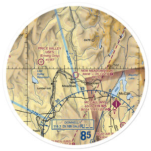New Meadows Airport (1U4) VFR Sectional Sticker (30 mile)