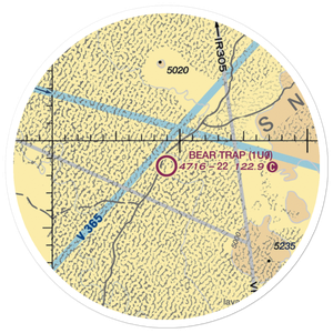 Bear Trap Airport (1U0) VFR Sectional Sticker (20 mile)
