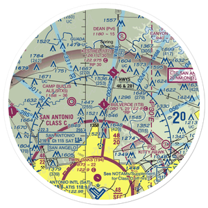 Bulverde Airpark (1T8) VFR Sectional Sticker (30 mile)