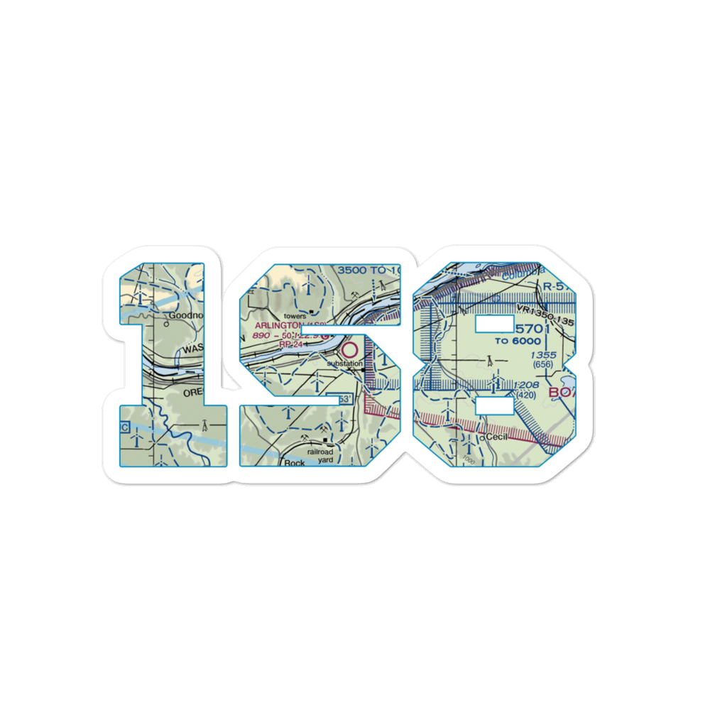 Arlington Municipal Airport (1S8) VFR Sectional Sticker 
