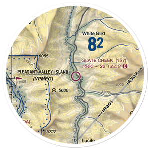 Slate Creek Airport (1S7) VFR Sectional Sticker (20 mile)