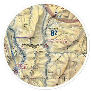 Slate Creek Airport (1S7) VFR Sectional Sticker (30 mile)
