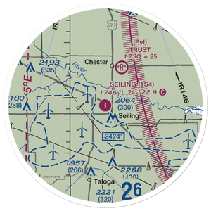 Seiling Airport (1S4) VFR Sectional Sticker (20 mile)