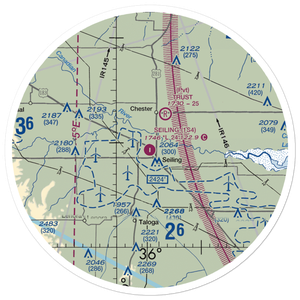 Seiling Airport (1S4) VFR Sectional Sticker (30 mile)