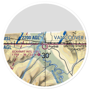 Eckhart International Airport (1S1) VFR Sectional Sticker (20 mile)