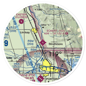 Eckert Field (1Q1) VFR Sectional Sticker (20 mile)