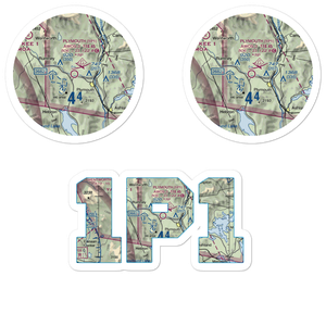 Plymouth Municipal Airport (1P1) VFR Sectional Sticker Pack