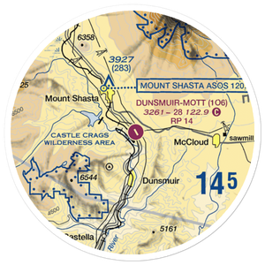 Dunsmuir Muni-Mott Airport (1O6) VFR Sectional Sticker (20 mile)