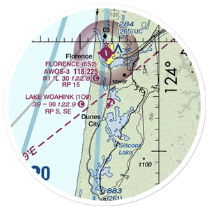 Lake Woahink Seaplane Base (1O0) VFR Sectional Sticker (20 mile)