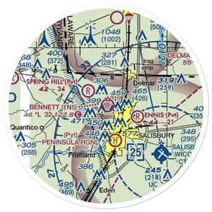 Bennett Airport (1N5) VFR Sectional Sticker (20 mile)