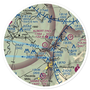Albert Airport (1N3) VFR Sectional Sticker (20 mile)