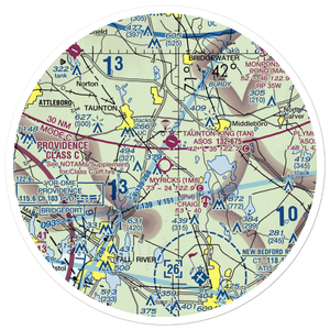 Myricks Airport (1M8) VFR Sectional Sticker (30 mile)