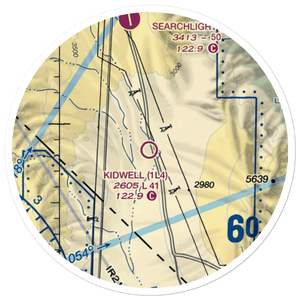 Kidwell Airport (1L4) VFR Sectional Sticker (20 mile)