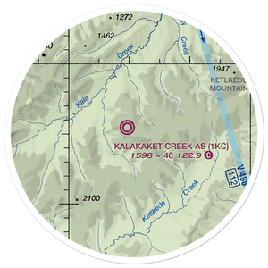 Kalakaket Creek AS Airport (1KC) VFR Sectional Sticker (20 mile)