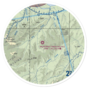 Kalakaket Creek AS Airport (1KC) VFR Sectional Sticker (30 mile)