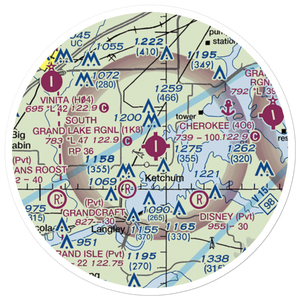 South Grand Lake Regional Airport (1K8) VFR Sectional Sticker (20 mile)
