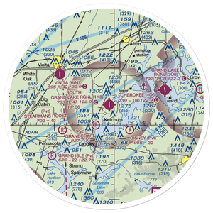 South Grand Lake Regional Airport (1K8) VFR Sectional Sticker (30 mile)