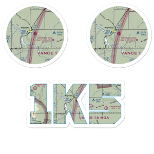 Waynoka Municipal Airport (1K5) VFR Sectional Sticker Pack