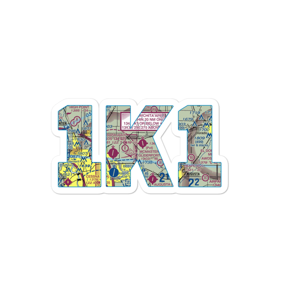 Lloyd Stearman Field (1K1) VFR Sectional Sticker 