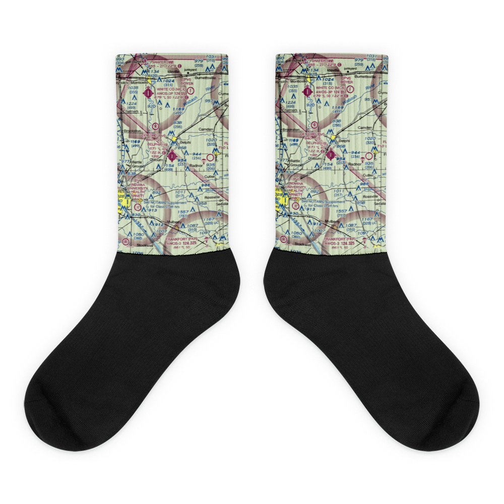 Delphi Municipal Airport (1I9) VFR Sectional Socks 